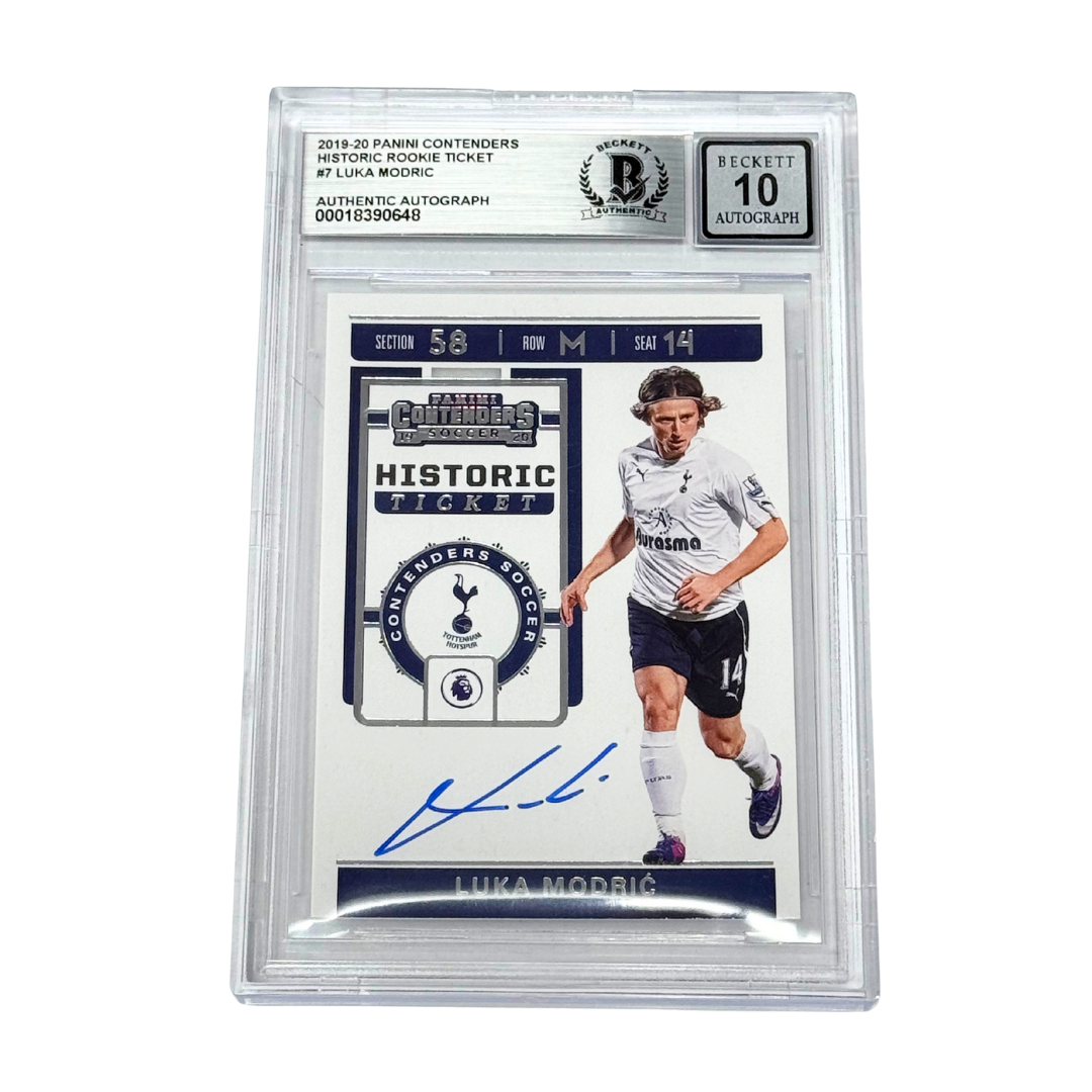 Luka Modric Signed 2019-20 Panini Contenders Historic Ticket #7 – BGS 10